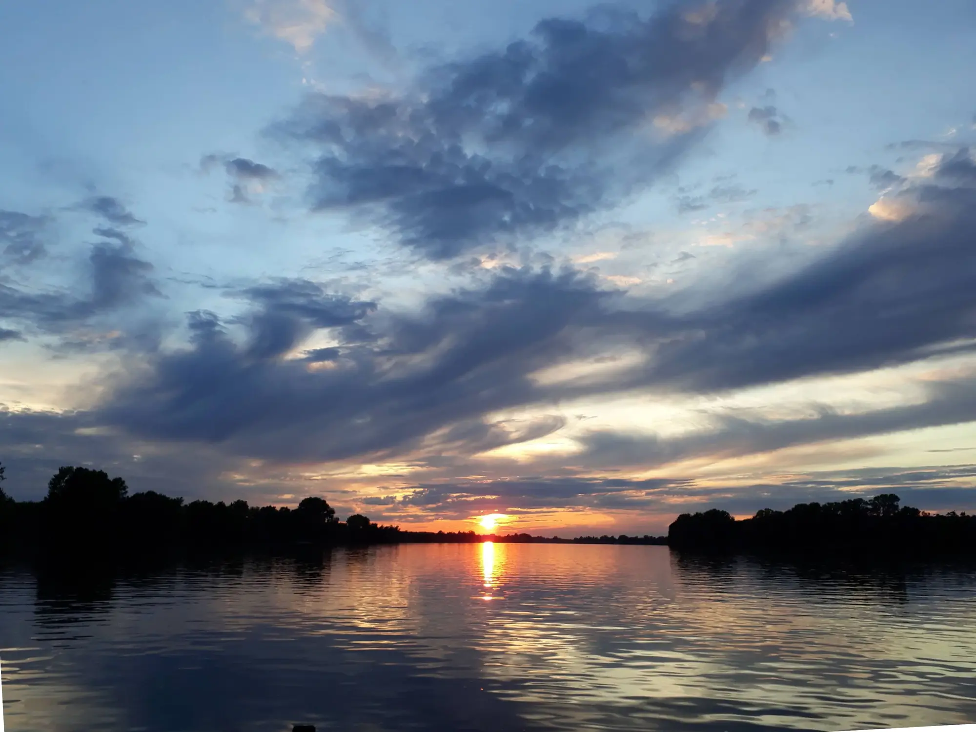 Fishing Camp Serravalle - Sonnenuntergang am Po